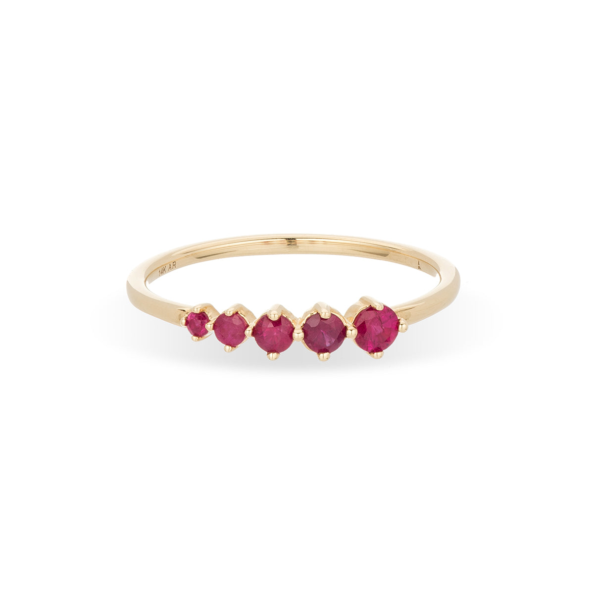 Graduated Ruby Stacking Ring