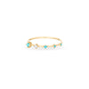 5 Turquoise + Diamond Stacking Ring