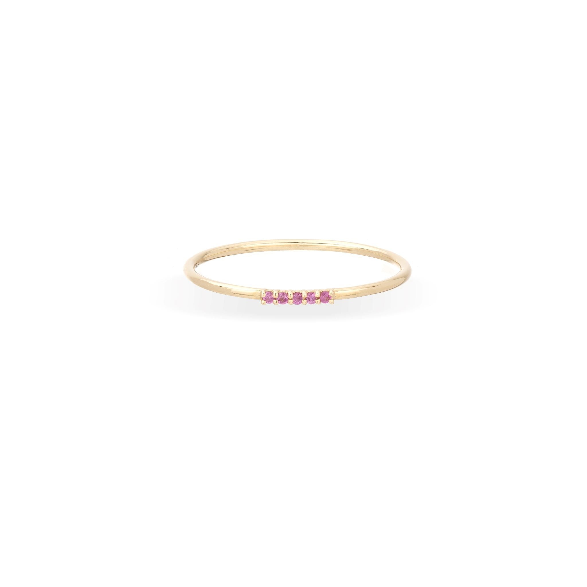 Pink Sapphire Dash Stacking Ring