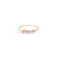 Graduated Pink Sapphire Stacking Ring