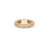 Pavé Diamond + Iridescent Gemstone Eternity Tube Ring