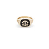 Zodiac Ceramic + Diamond Libra Signet Ring