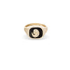 Zodiac Ceramic + Diamond Virgo Signet Ring