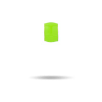 Wide Neon Green Enamel Bead