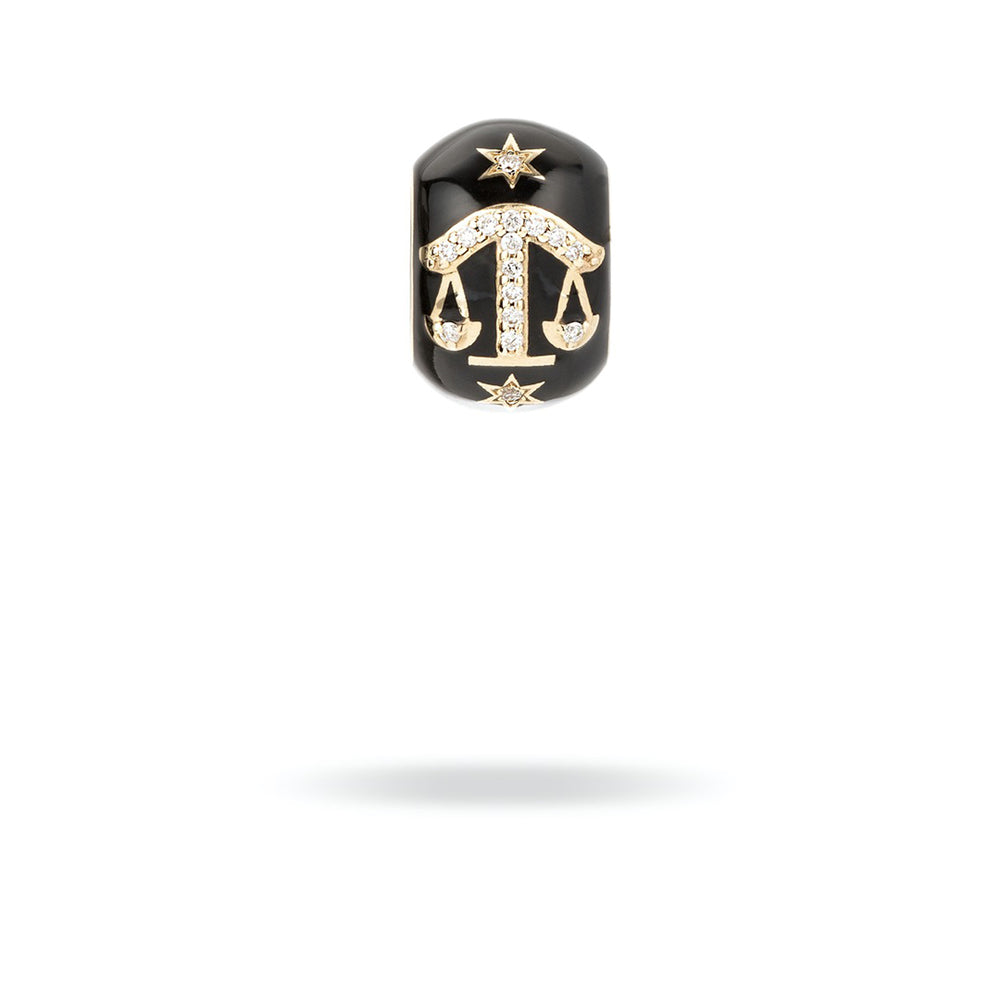 Zodiac Ceramic + Diamond Libra Big Bead