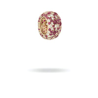 Wide Ruby + Diamond Pavé Big Bead