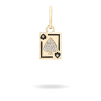 Make Your Move Pavé + Ceramic Spade Card Hinged Charm